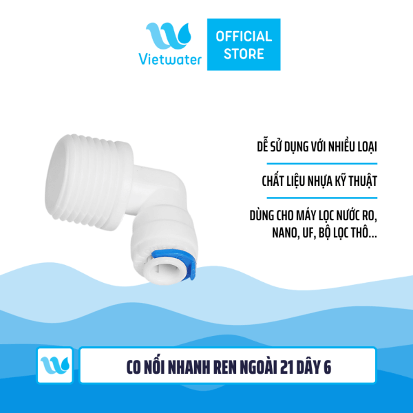  Co cút nối nhanh ren ngoài 21 dây 6 và dây 10 dùng trong máy lọc nước (combo 2 cái hoặc 5 cái hoặc 10 cái) 