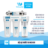  Bộ ba lọc thô 10 inch uv Vietwater SW104UVS – bộ lọc nước sinh hoạt, bộ lọc nước thô đầu nguồn 4 cấp lọc 10 inch uv Vietwater 