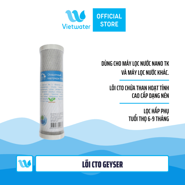  Bộ lõi số 123 máy lọc nước Geyser TK (lõi CTO/Cation-GAC-Aragon) 