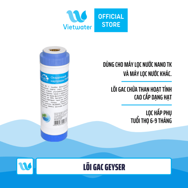  Bộ lõi số 123 máy lọc nước Geyser TK (lõi CTO/Cation-GAC-Aragon) 