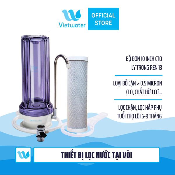  Thiết bị lọc nước tại vòi để bàn Vietwater TC1CTO – thiết bị lọc nước lắp trên bồn rửa 