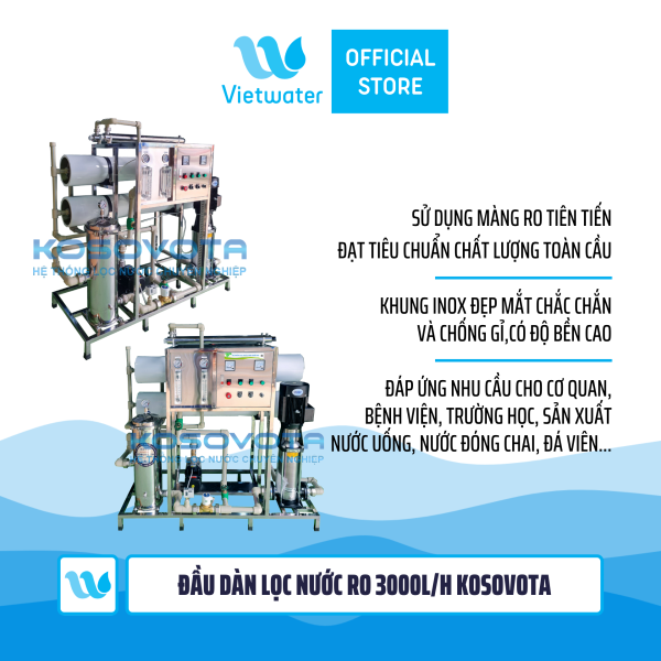  Đầu dàn lọc nước RO 3000lh Kosovota 