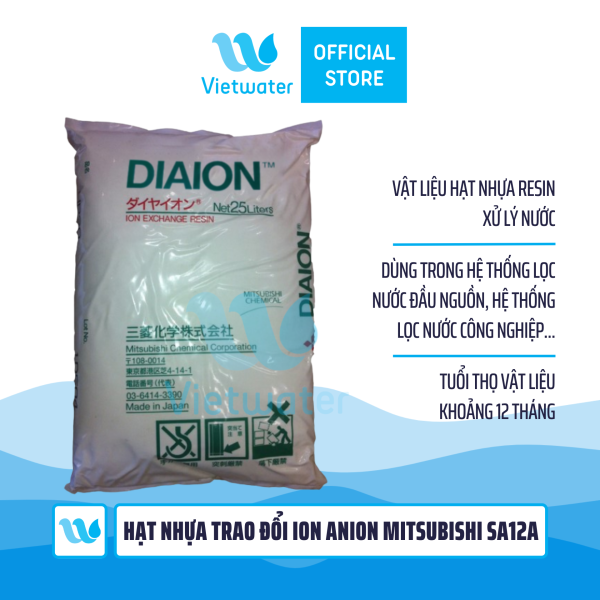  Hạt nhựa trao đổi ion Anion Mitsubishi SA12A 