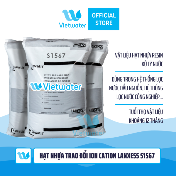  Hạt nhựa trao đổi ion Cation Lanxess S1567 