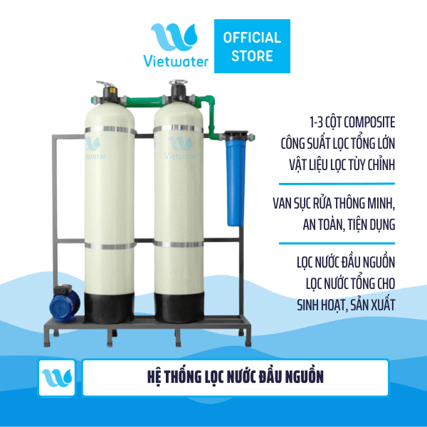  Hệ thống lọc tổng lọc nước đầu nguồn 2 cột Composite 1465 – Hệ thống lọc nước tổng SW2C-1465 