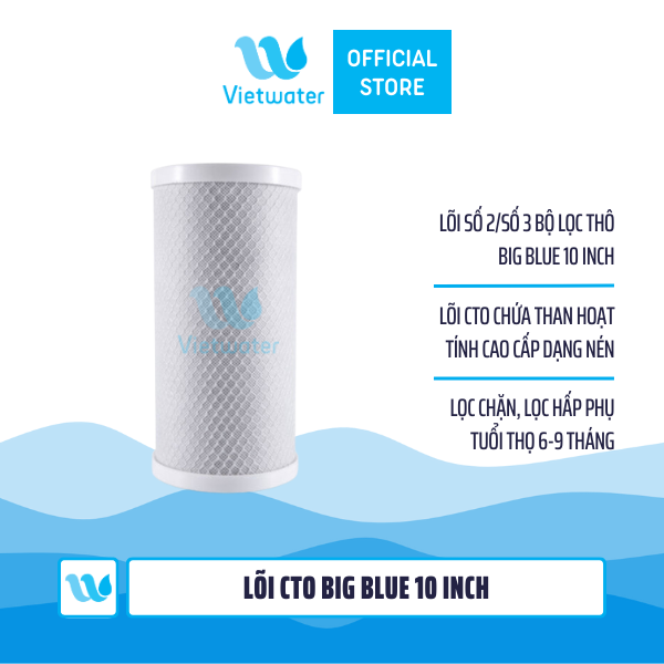  Bộ lõi Big Blue 10 inch Vietwater – bộ lõi 123 béo 10 inch 