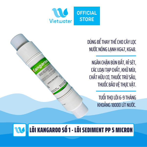  Lõi Kangaroo số 1 - lõi Sediment PP 5 micron 