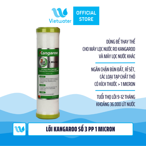  Lõi Kangaroo số 3 PP 1 micron 