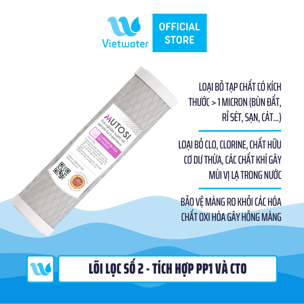  Lõi lọc số 2 Mutosi - Tích hợp PP1 và CTO 