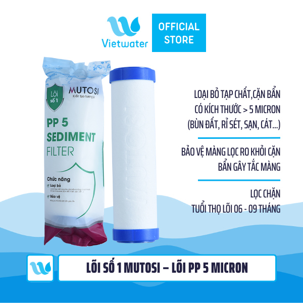  Lõi số 1 Mutosi – Lõi PP 5 micron 