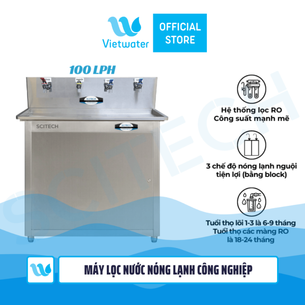  Máy lọc nước RO nóng lạnh công nghiệp Vietwater 100LPH (model SPR-100HC4) 