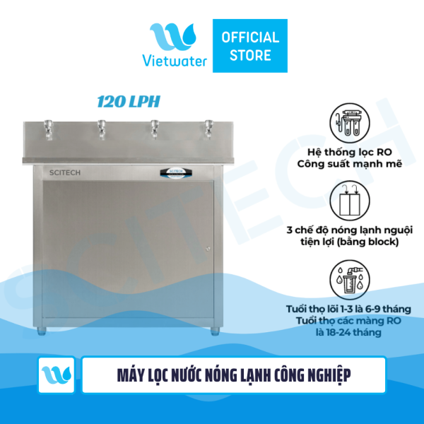  Máy lọc nước RO nóng lạnh công nghiệp Vietwater 120LPH (model SPR-120HC4) 