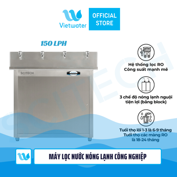  Máy lọc nước RO nóng lạnh công nghiệp Vietwater 150LPH (model SPR-150HC4) 