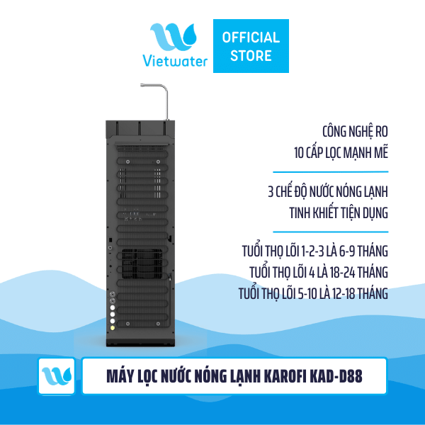  Máy lọc nước nóng lạnh Karofi KAD-D88 
