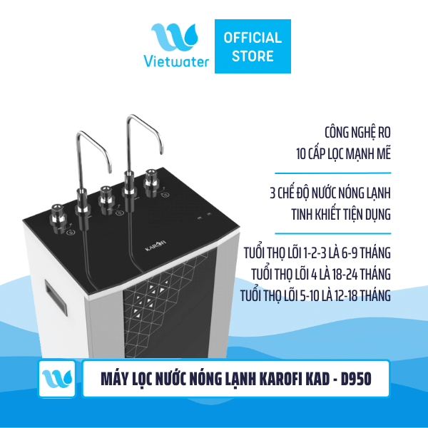  Máy lọc nước nóng lạnh Karofi KAD - D950 