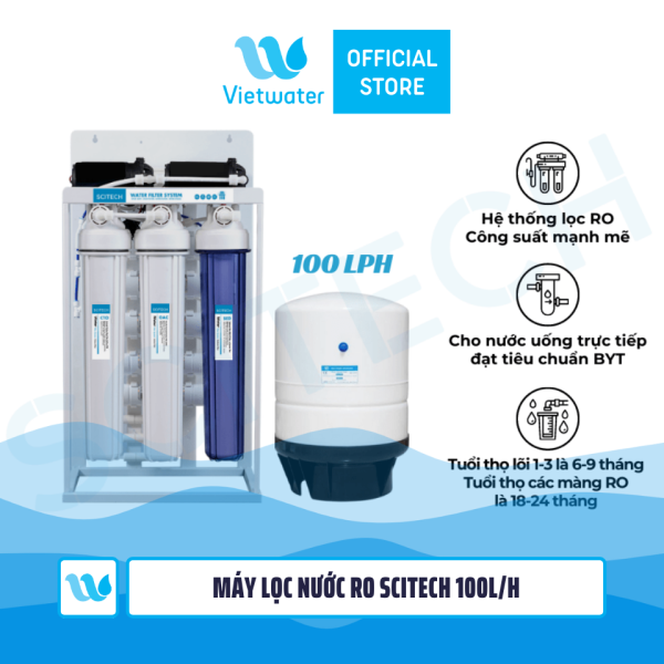  Máy lọc nước RO bán công nghiệp Vietwater 100LPH [đã bao gồm bình áp] 