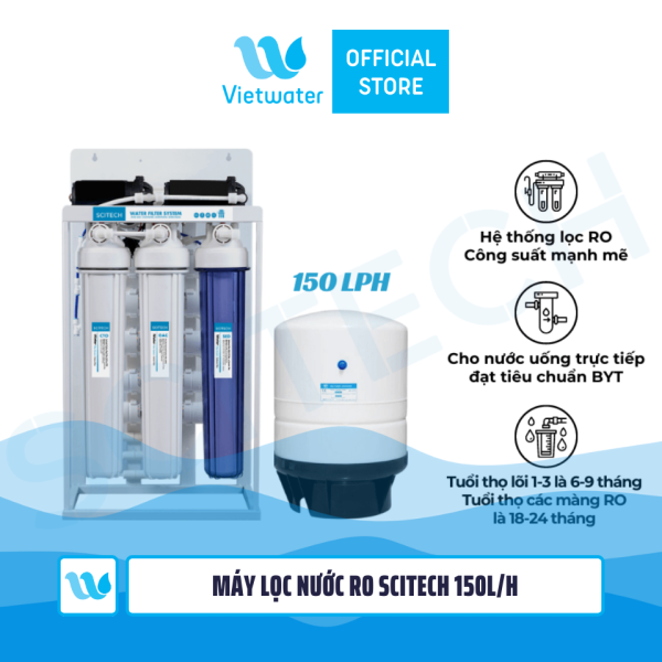  Máy lọc nước RO bán công nghiệp Vietwater 150LPH [đã bao gồm bình áp] 