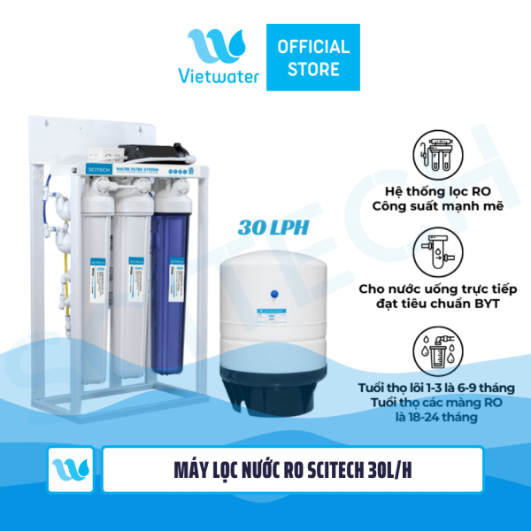  Máy lọc nước RO bán công nghiệp Vietwater 30LPH [đã bao gồm bình áp] 