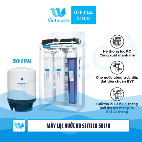  Máy lọc nước RO bán công nghiệp Vietwater 50LPH [đã bao gồm bình áp] 