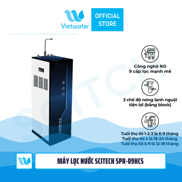  Máy lọc nước nóng lạnh nguội Vietwater SPR-09HCS (tủ slim 1 vòi 3 chế độ) 