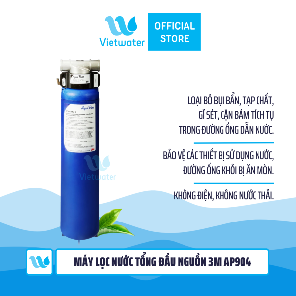  Hệ thống lọc nước tổng đầu nguồn Premium 3M AP904 + bộ xử lý cặn bám và tạp chất 20” 3M AP102T-420 