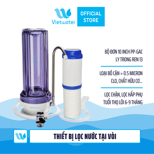  Thiết bị lọc nước tại vòi để bàn Vietwater TC1PU – thiết bị lọc nước lắp trên bồn rửa 