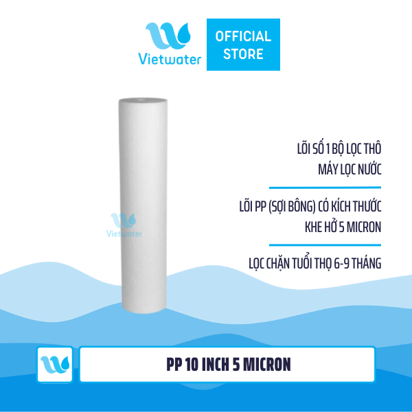  Lõi PP - PP Big Blue Vietwater (10 inch - 20 inch - 30 inch - 40 inch) (1 micron - 5 micron) 