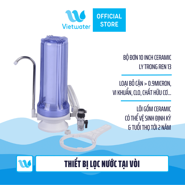  Thiết bị lọc nước tại vòi để bàn Vietwater TC1CER – Thiết bị lọc nước lắp trên bồn rửa 