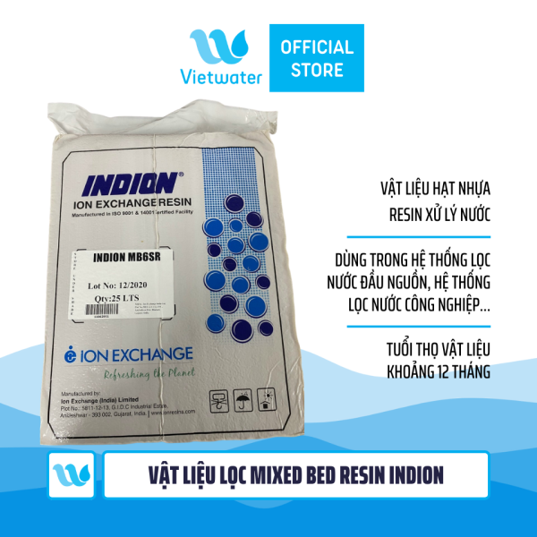  Vật liệu lọc mixed bed Resin Indion MB6SR 