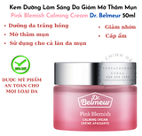  Kem Dưỡng Cho Da Mụn Làm Sáng Khỏe Ẩm Mịn Dịu Da Mờ Vết Thâm THE FACE SHOP Dr Belmeur Pink Blemish CALMING CREAM 50ml 