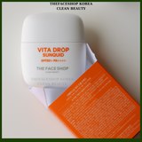  Sữa chống nắng mỏng Nhẹ Ẩm mịn không bết dính The Face Shop VITA DROP SUNQUID SPF50+ PA++++ 50ml 