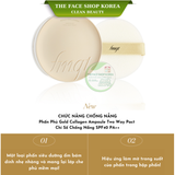  Lõi phấn phủ trang điểm nâng tone kiềm dầu Thefaceshop Gold Collagen Ampoule Two Way Pact refill 