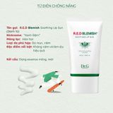  Kem Chống Nắng, Chống Ánh Sáng Xanh, Quang Phổ Rộng Cho Da Mụn Nhạy Cảm Dr.G R.E.D Blemish Soothing Up Sun SPF50+ PA++++ 50ml 