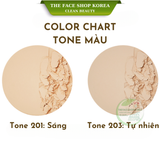  Lõi phấn phủ trang điểm nâng tone kiềm dầu Thefaceshop Gold Collagen Ampoule Two Way Pact refill 