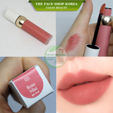  Son kem Lì mịn thuần chay THE FACE SHOP fmgt NEW BOLD VELVET FIXING TINT 4.5g 