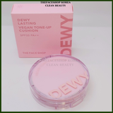  Phấn nước nâng tông dưỡng da Lâu trôi Hàn Quốc 2023 THE FACE SHOP DEWY LASTING VEGAN TONE-UP CUSHION SPF33+ PA++ 