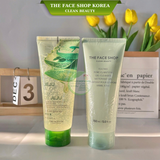  Sữa Rửa Mặt Làm làm sạch dịu nhẹ da The Face shop JEJU ALOE FRESH SOOTHING FOAM CLEANSER 150ml 