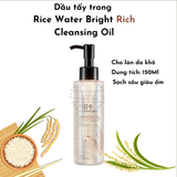  Dầu Tẩy Trang Làm Sáng Da THE FACE SHOP Rice Water Bright Rich Cleansing Oil 150Ml (Gz) 