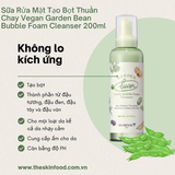  Sữa rửa mặt thuần chay chiết xuất từ 4 loại đậu SKINFOOD GARDEN BEAN GENTLE BUBBLE FOAM CLEANSER 200ml 