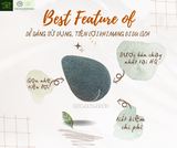  Bông rửa mặt bọt biển làm sạch sâu da mặt sợi mềm mại khử khuẩn Charcoal & Konjac Cleansing Puff The Face Shop 