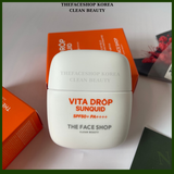  Sữa chống nắng mỏng Nhẹ Ẩm mịn không bết dính The Face Shop VITA DROP SUNQUID SPF50+ PA++++ 50ml 