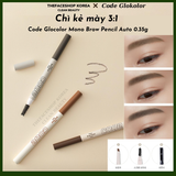  Chì kẻ mày 3 trong 1 Code Glokolor Mono Brow Pencil Auto 03 NATURAL BROWN 0.35g 