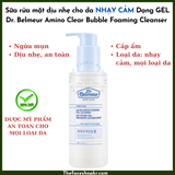  Sữa Rửa Mặt Dịu Nhẹ Dr.Belmeur Amino Clear pH-Balanced Foaming Gel Cleanser 190ml 