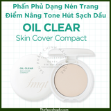  Phấn phủ trang điểm dạng nén nâng tông thấm hút nhờn THEFACESHOP fmgt OIL CLEAR SKIN COVER COMPACT 9g 