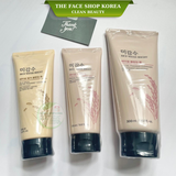  Sữa rửa mặt trắng da The Face Shop cấp ẩm Hàn Quốc có hạt Rice Water Bright Rice Bran Foaming Cleanser 150ml 