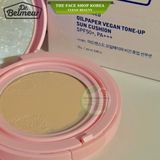  Cushion Chống Nắng Nâng Tone Hút Nhờn The Face Shop Dr Belmeur Advanced Oil Paper Vegan Tone Up Sun Cushion SPF50+ 