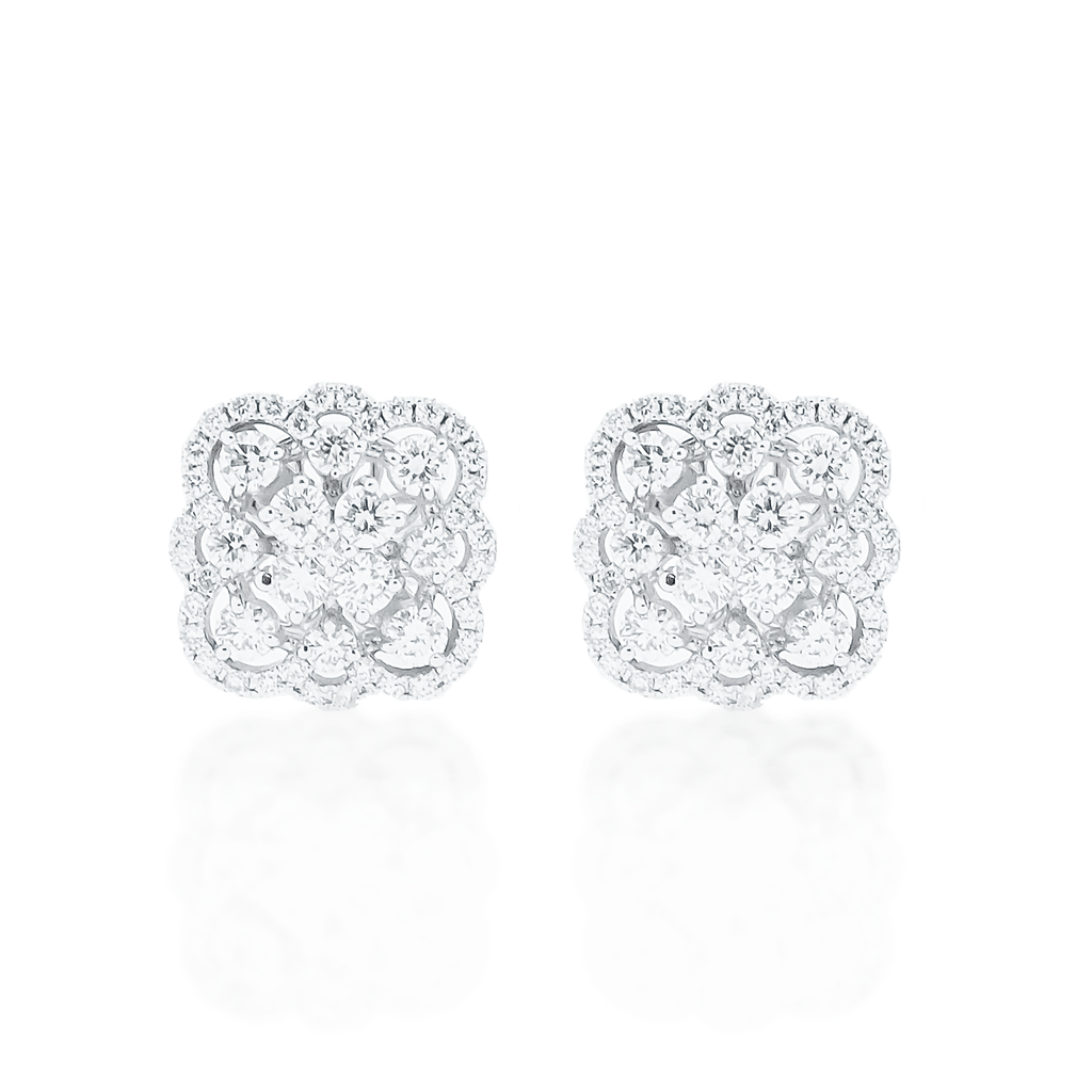 Bông tai hoa vuông (D166A)