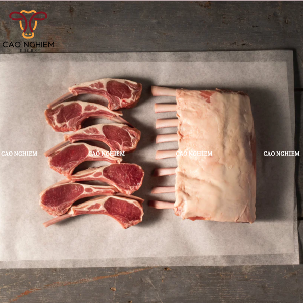  Sườn cừu cắt kiểu Pháp không da Mulwarra - F.Bone In Frenched C.On Lamb Rack- Mulwarra 