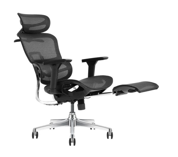 Ghế Công Thái Học Atum Màu Đen Lưng Hợp Kim Nhôm, Tựa Đầu 6D