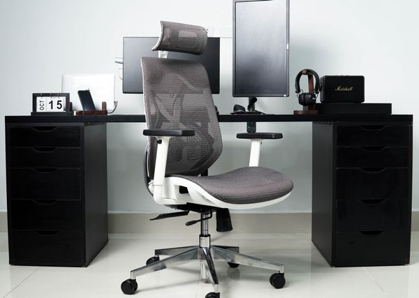 Ghế Công Thái Học Butterfly Wing Đen- Trắng